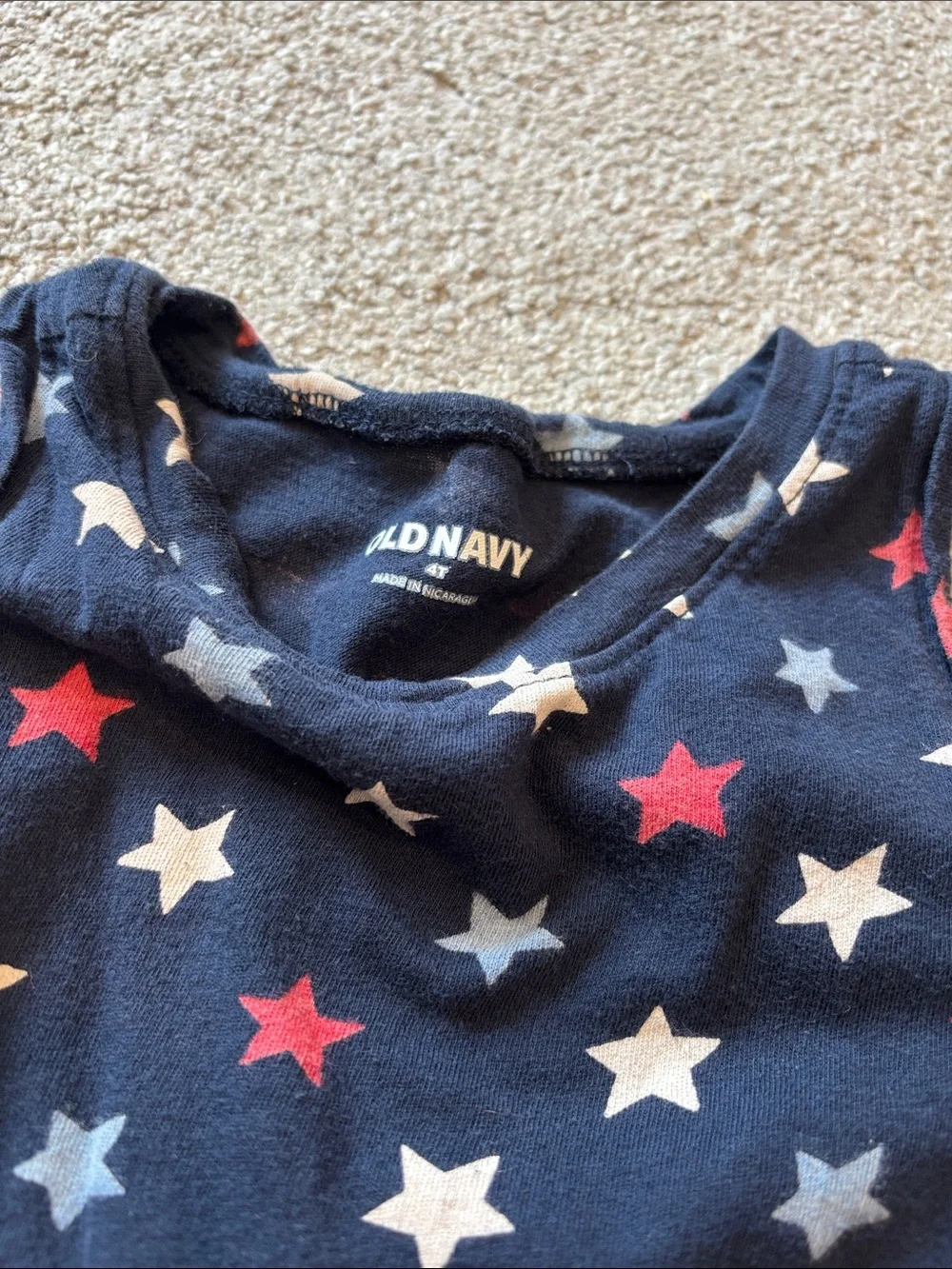 Old Navy Navy Star Print Tank Top